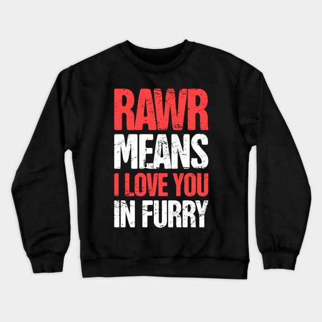 Funny Anthro Furry Fandom Fursuit Con Gift Crewneck Sweatshirt by MeatMan